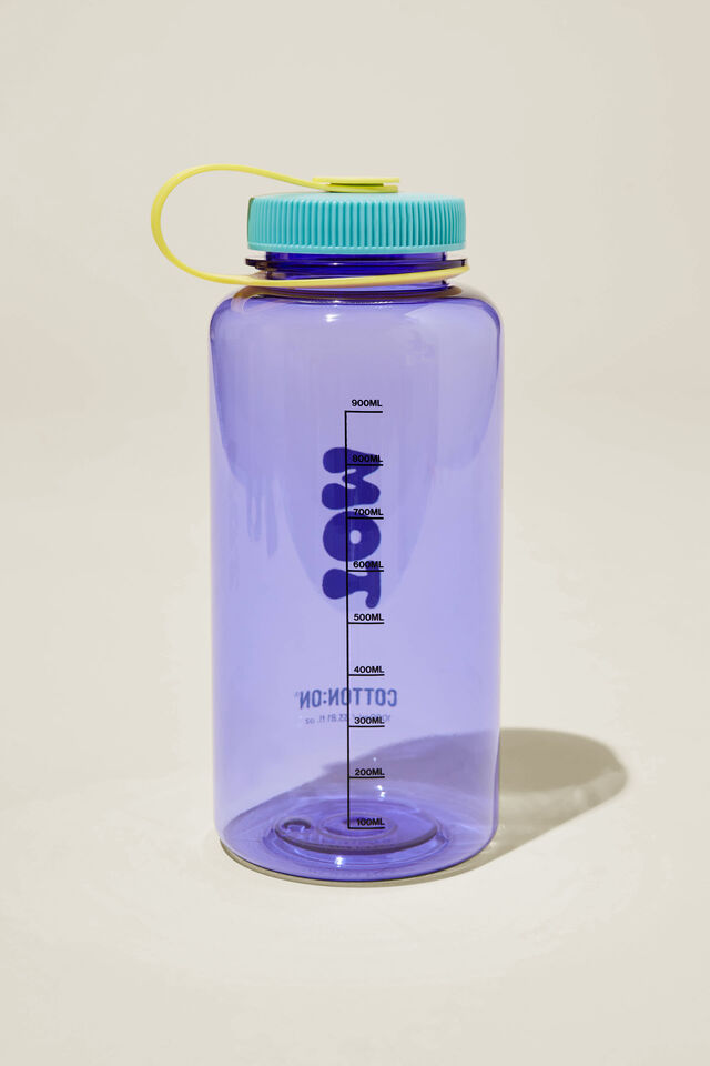 Personalised Hiking Drink Bottle, NAVY/LIGHT BLUE/YELLOW