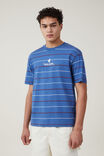 Camiseta - Loose Fit T-Shirt, ROYAL BLUE EASY STRIPE / EQUIPE - vista alternativa 1