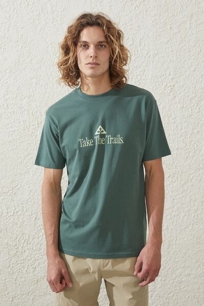 Active Icon Tee, FOREST / TAKE THE TRAILS