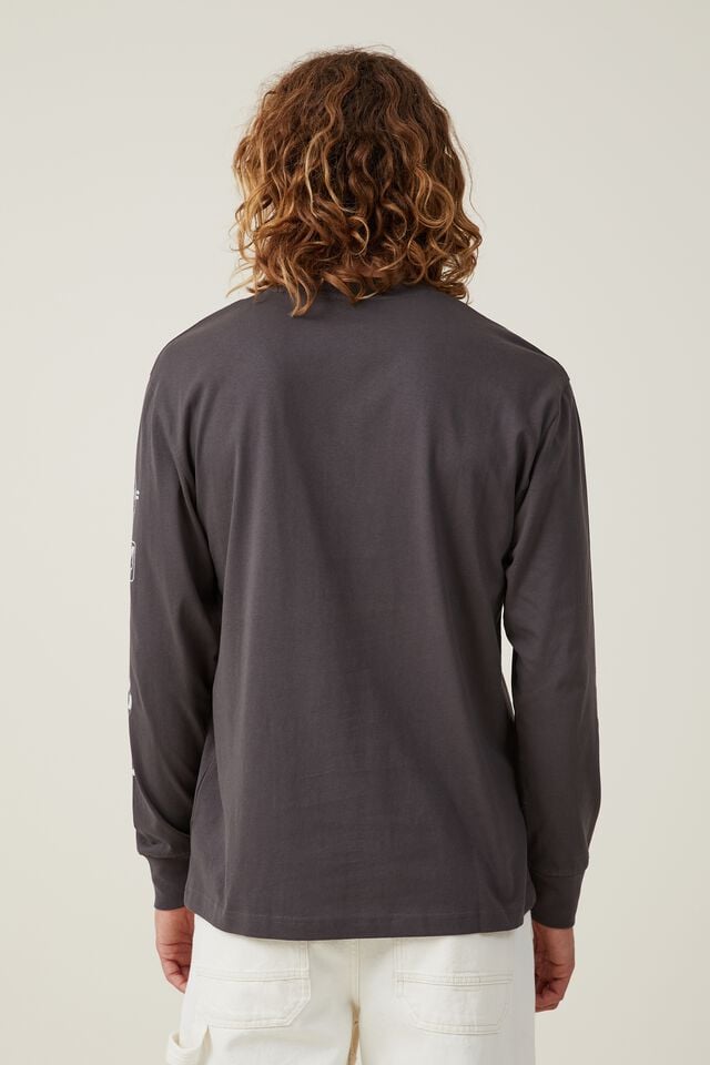Nascar Long Sleeve T-Shirt, LCN NAS FADED SLATE/LOGO BLAST