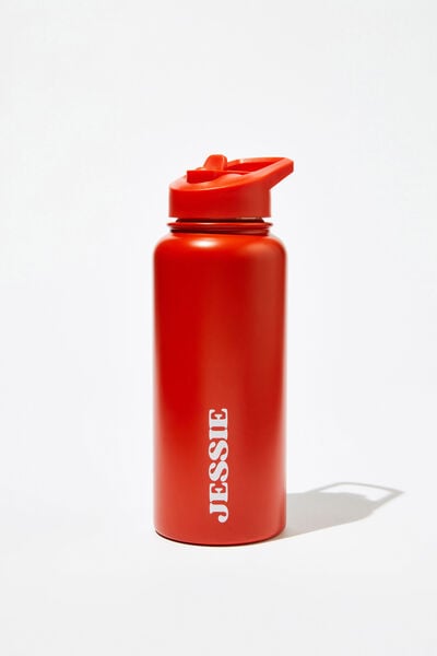 Personalised Metal Drink Bottle, RED