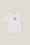 Dabsmyla Loose Fit T-Shirt, LCN DAB WHITE MARLE / BUTTERFLY - alternate image 5