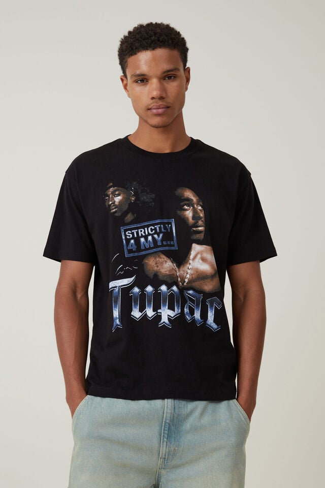 Tupac Loose Fit T-Shirt, LCN BRA BLACK/TUPAC - STRICTLY 4 MY