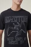 Led Zeppelin Loose Fit T-Shirt, LCN LED WASHED BLACK/LED ZEPPELIN-ICARUS LOGO - alternate image 4
