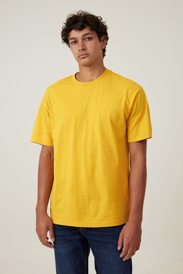 Organic Loose Fit T-Shirt, SAFFRON YELLOW