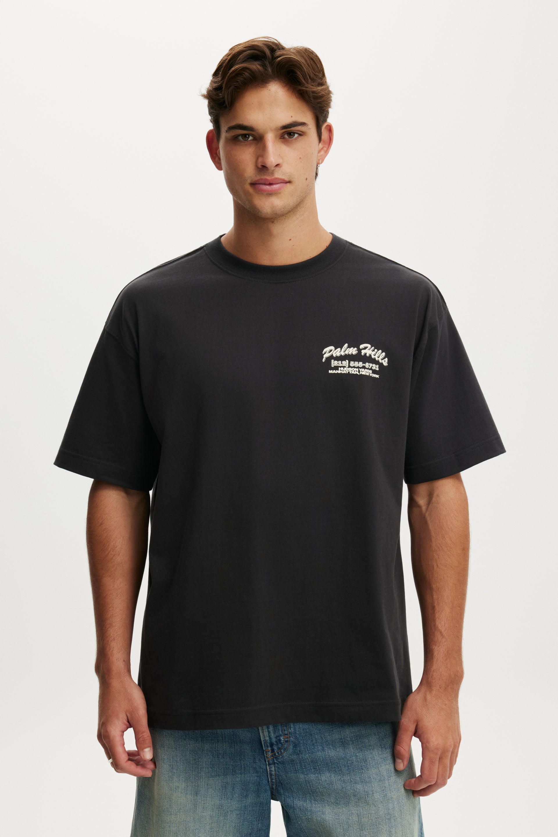 Men's Black Box Fit Graphic T-Shirt | Cotton On United States