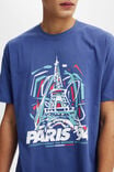 Loose Fit Art T-Shirt, MAZARINE BLUE / EIFFEL TOWER 94 - alternate image 4