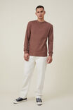 Camiseta - Textured Long Sleeve Tshirt, COFFEE MARLE WAFFLE HENLEY - vista alternativa 2