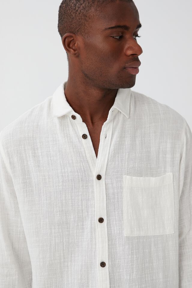 Camden Long Sleeve Shirt, VINTAGE WHITE CHEESECLOTH