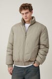 Recycled Puffer Relaxed Bomber, PUTTY - alternate image 1