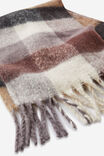 Wide Scarf, BLACK/MULTI CHECK - example image 2