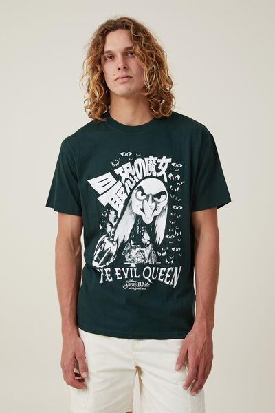 Loose Fit Pop Culture T-Shirt, LCN DIS PINENEEEDLE GREEN/DISNEY VILLAINS - T