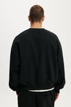 Relaxed Crew Sweater, BLACK - example image 3