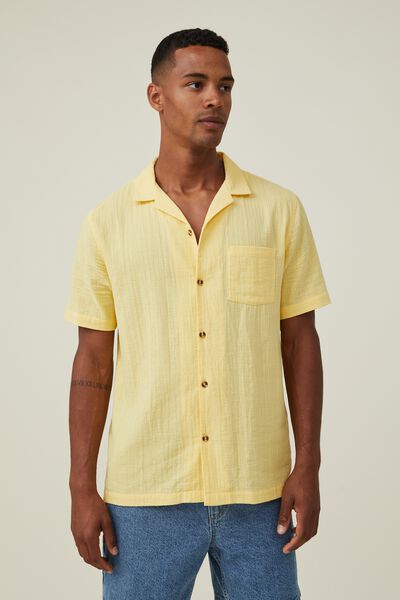 Riviera Short Sleeve Shirt, BRIGHT YELLOW