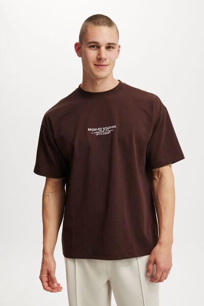 Hyperweave Easy T-Shirt, DARK OAK/BECKLEY MONOCHROME