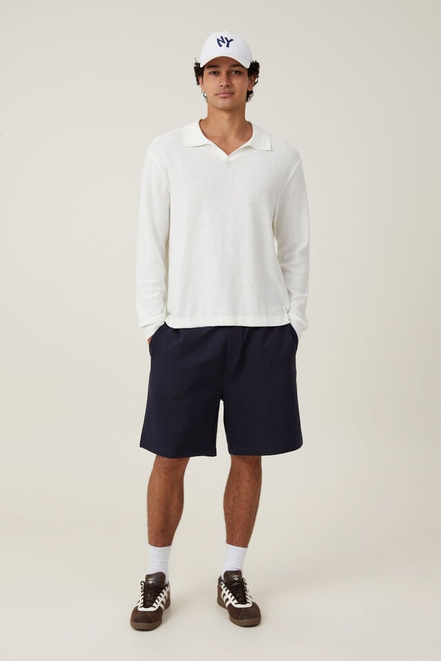 Baggy Fleece Short, TRUE NAVY