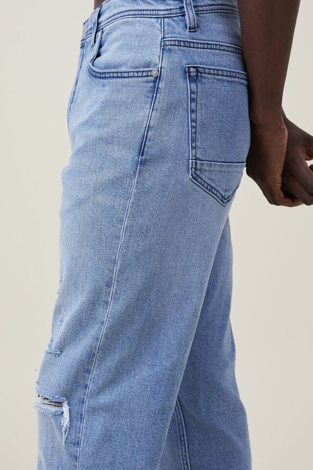 Relaxed Tapered Jean, SURF BLUE RIPPED
