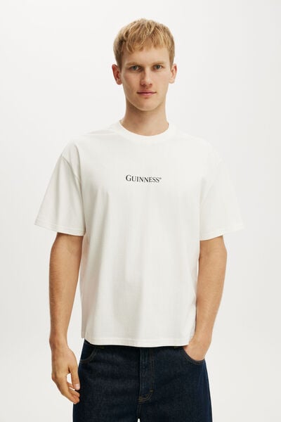 Everyday Fit License Beer T-Shirt, LCN GUI VINTAGE WHITE -  GUINNESS - SPLIT THE