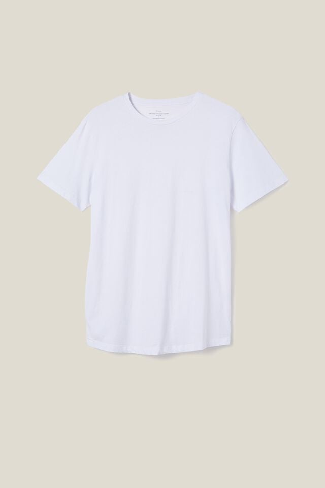 Camiseta Organic Longline T-Shirt, WHITE