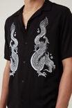 Riviera Short Sleeve Shirt, BLACK DRAGON - alternate image 4