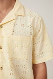 Capri Short Sleeve Shirt, YELLOW BROIDERIE - alternate image 4