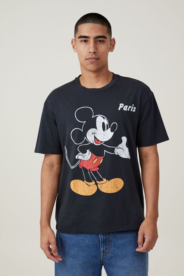 Disney Loose Fit T-Shirt, LCN DIS WASHED BLACK / VINTAGE PARIS