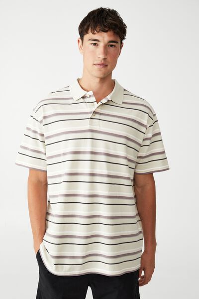 70 S Polo, IVORY MUTED STRIPE
