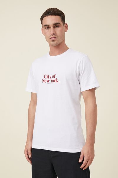 Tbar Cny T-Shirt, WHITE/CITY OF NEW YORK