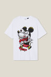 Camiseta - Mickey Loose Fit T-Shirt, LCN DIS WHITE/JIMBO PHILLIPS - vista alternativa 5