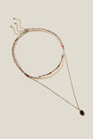 Chain Necklace, SILVER CHAIN/MULTI BEAD - alternate image 1