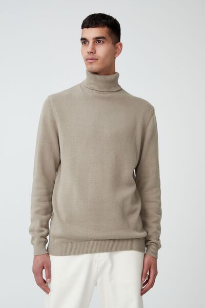 Roll Neck Sweater, CAMEL