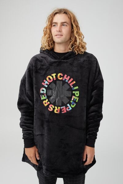 Oversized Lounge Hoodie, LCN PRO BLACK/RED HOT CHILLI PEPPERS