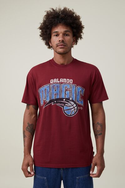 Nba Loose Fit T-Shirt, LCN NBA CRIMSON/ORLANDO MAGIC - HAND DRAWN