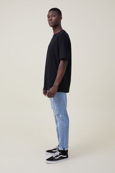 Calça - Relaxed Tapered Jean, SURF BLUE RIPPED