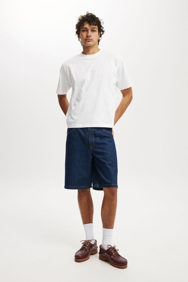 Baggy Denim Short, APOLLO BLUE