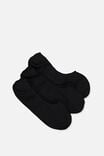 Invisible Socks 3 Pack, BLACK - alternate image 1