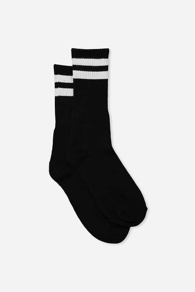 Essential Sock, BLACK/SPORT STRIPE