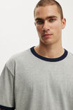 Everyday Fit T-Shirt, GREY MARLE / VINTAGE NAVY RINGER - example image 4