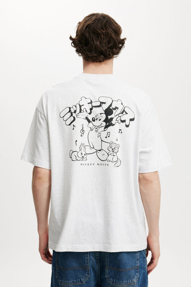 Box Fit Pop Culture T-Shirt, LCN DIS WHITE MARLE/MICKEY JAPANESE