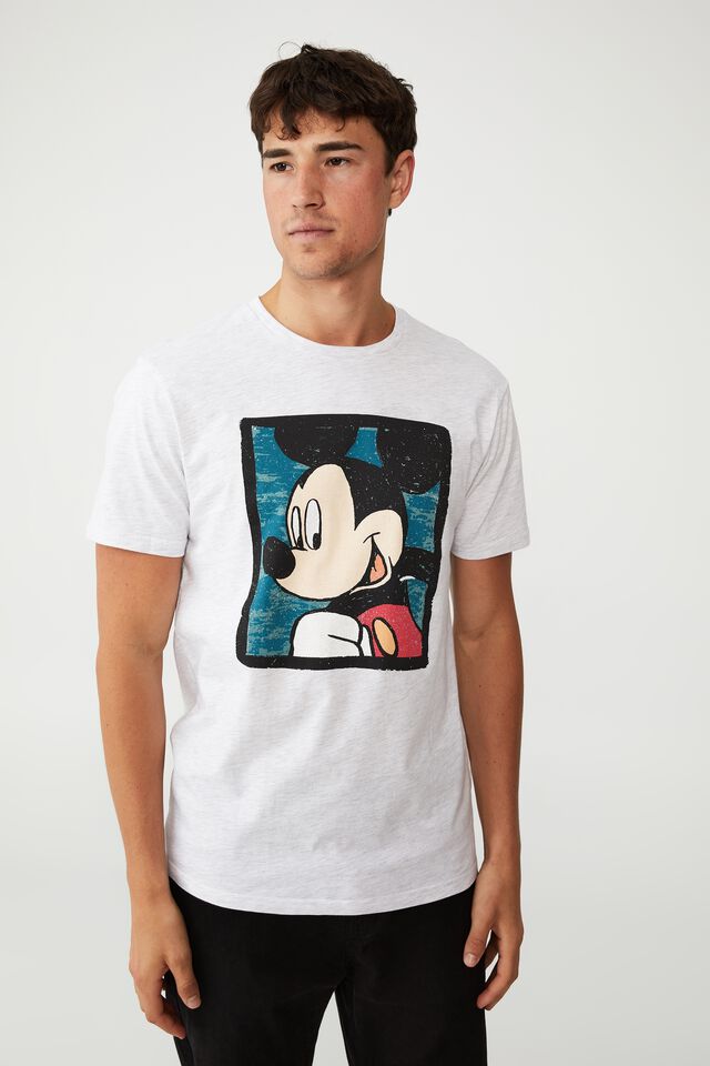 Tbar Collab Character T-Shirt, LCN DIS WHITE MARLE/MICKEY MOUSE SKETCH