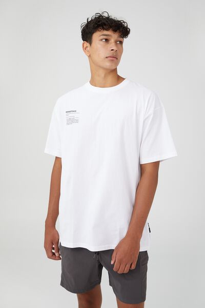 Cotton Outdoor T-Shirt, WHITE/PERSISTENCE