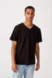 Camiseta - Essential Vee Neck T-Shirt, BLACK - vista alternativa 2
