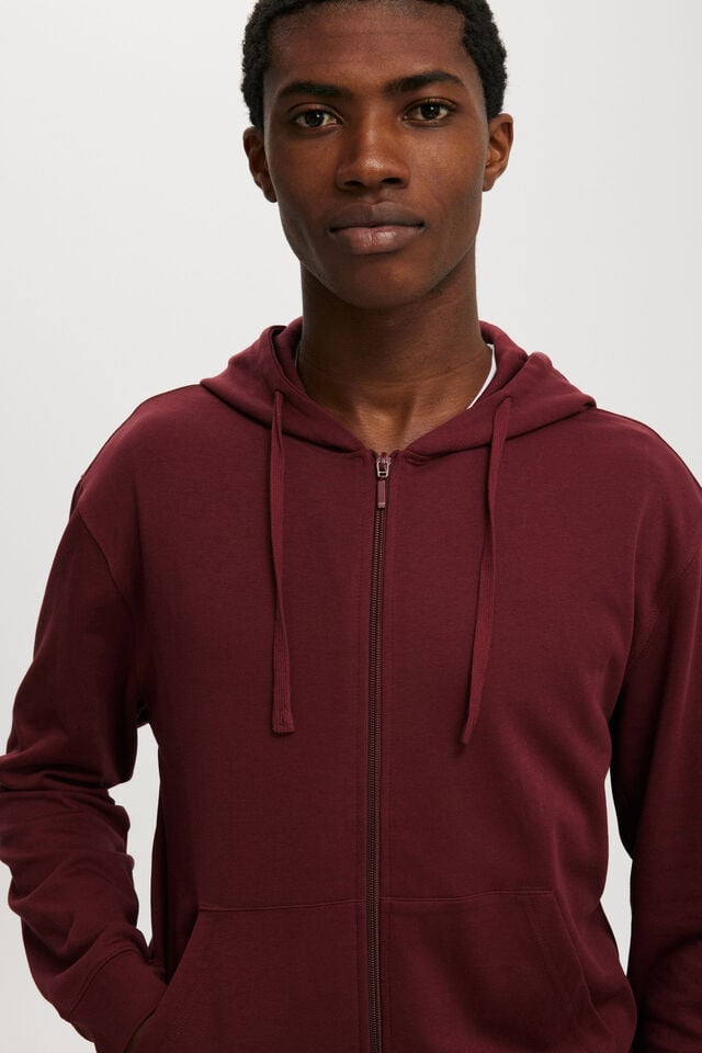 Hyperweave Zip Up Hoodie, DARK CARMINE