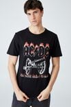 Tbar Collab Music T-Shirt, LCN PER BLACK/ACDC - CANNON