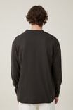 Loose Fit Long Sleeve Tshirt, WASHED BLACK - alternate image 3