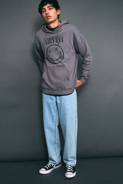 Special Edition Fleece Pullover, LCN MT SLATE STONE/NIRVANA SMILE