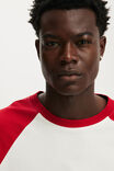 Everyday Fit Long Sleeve T-Shirt, VINTAGE WHITE / RICH RED RAGLAN - example image 4
