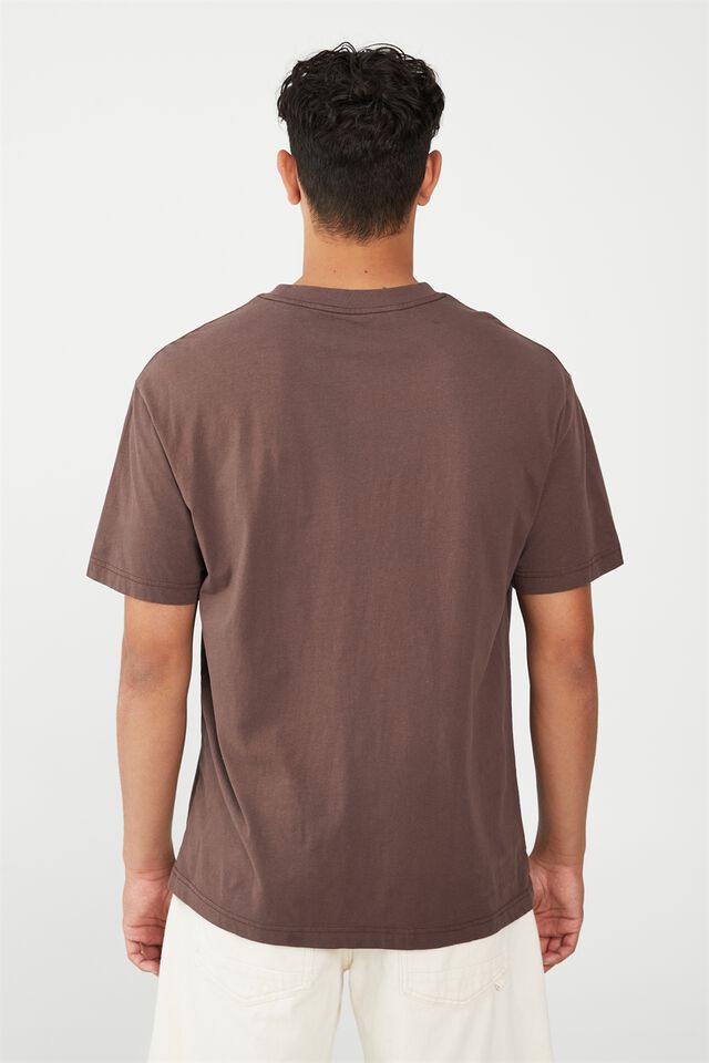 Organic Loose Fit T-Shirt, WASHED CHOCOLATE
