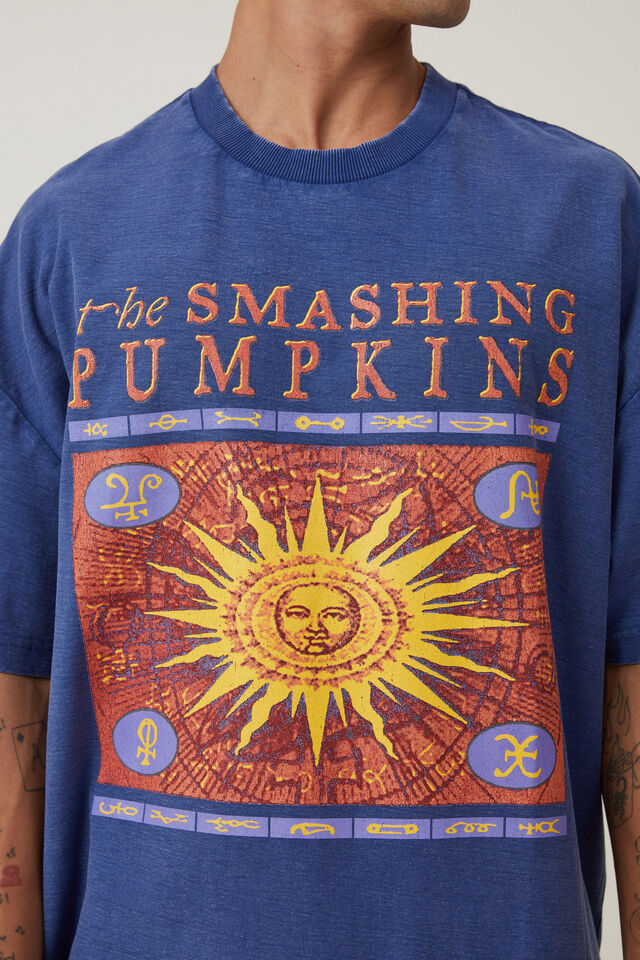 Smashing Pumpkins Vintage Oversized T-Shirt, LCN MT LIMOGES BLUE /  THE SMASHING PUMPKINS