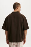 Boxy Fit Short Sleeve Shirt, BROWN - example image 3
